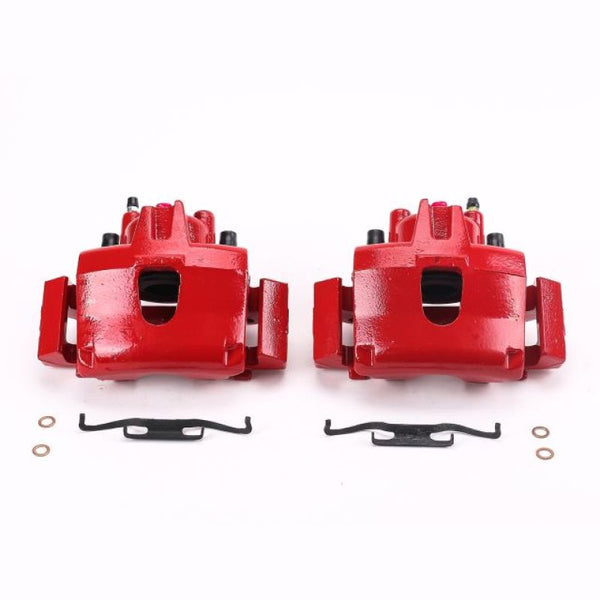Power Stop 01-07 Chrysler Town & Country Front Red Calipers w/Brackets - Pair