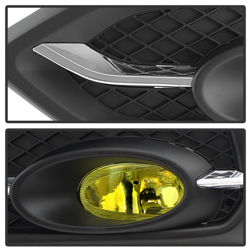 Spyder Honda Civic 2014-2015 2Dr/Coupe (EX Model Only)OEM Fog Light W/Switch- Yellow FL-HC2014-2D-Y