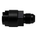 DeatschWerks 6AN Male Flare to 1/4in Female EFI Quick Connect Adapter - Anodized Matte Black