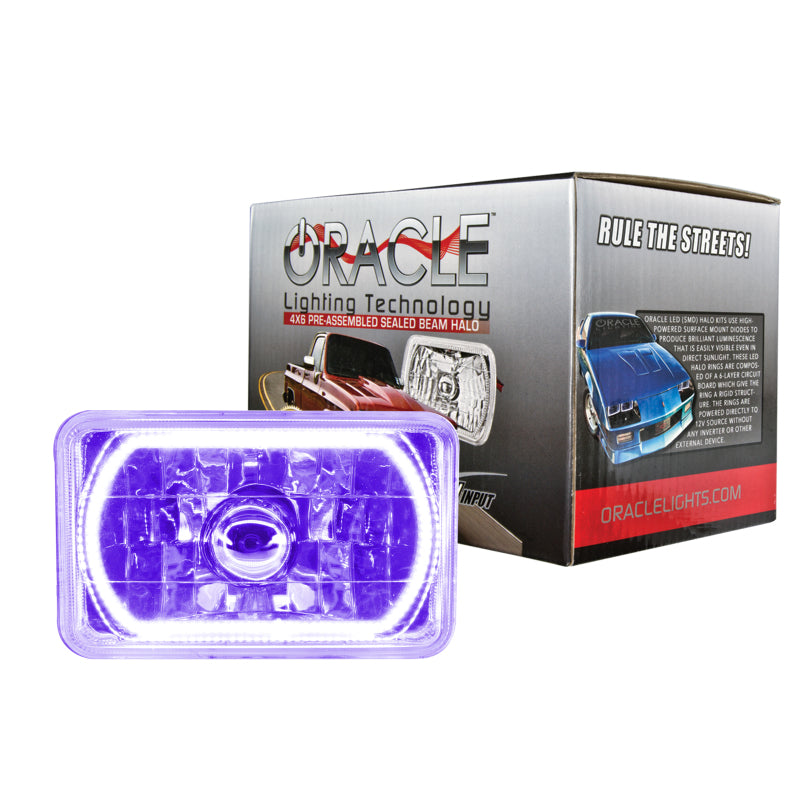 Oracle Pre-Installed Lights 4x6 IN. Sealed Beam - UV/Purple Halo