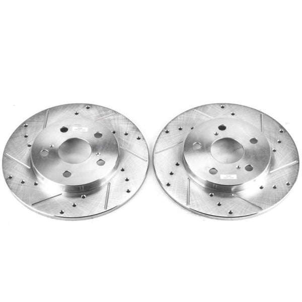 Power Stop 09-10 Pontiac Vibe Rear Evolution Drilled & Slotted Rotors - Pair