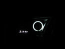 ANZO 2010-2014 Ford Mustang Projector Headlights w/ Halo Black (CCFL)