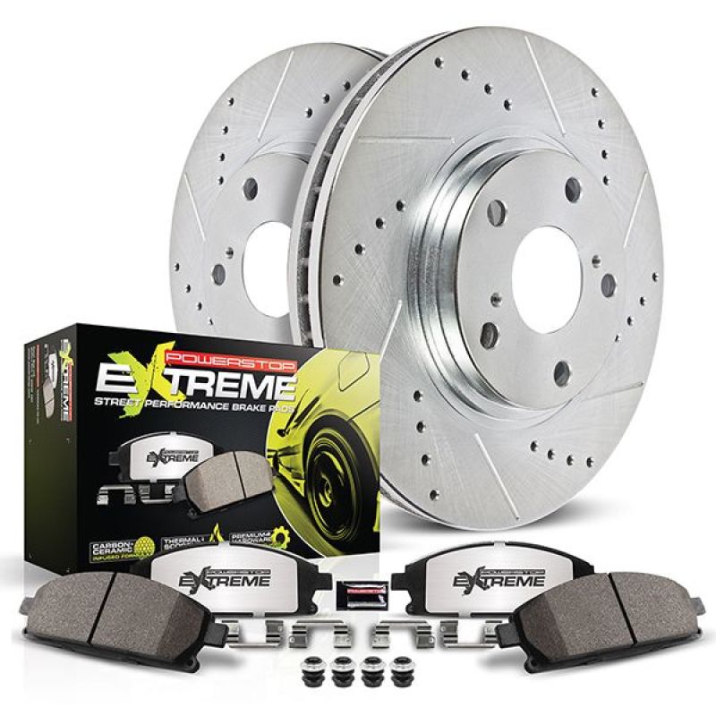 Power Stop 17-20 Subaru BRZ Rear Z26 Street Warrior Brake Kit