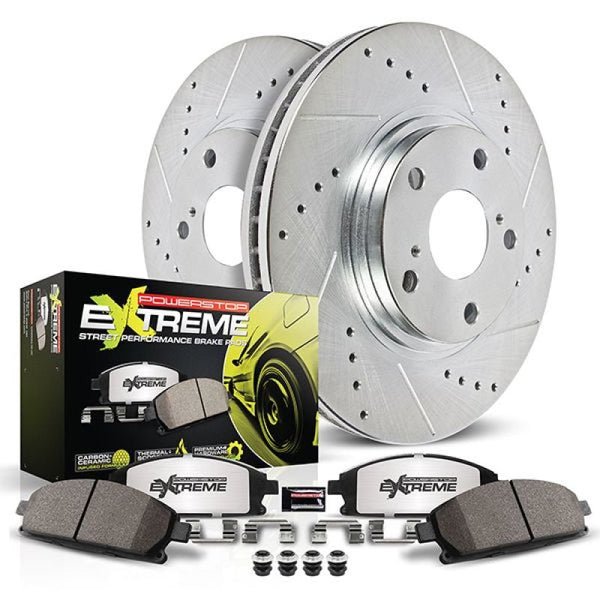 Power Stop 13-14 Audi A8 Quattro Rear Z26 Street Warrior Brake Kit