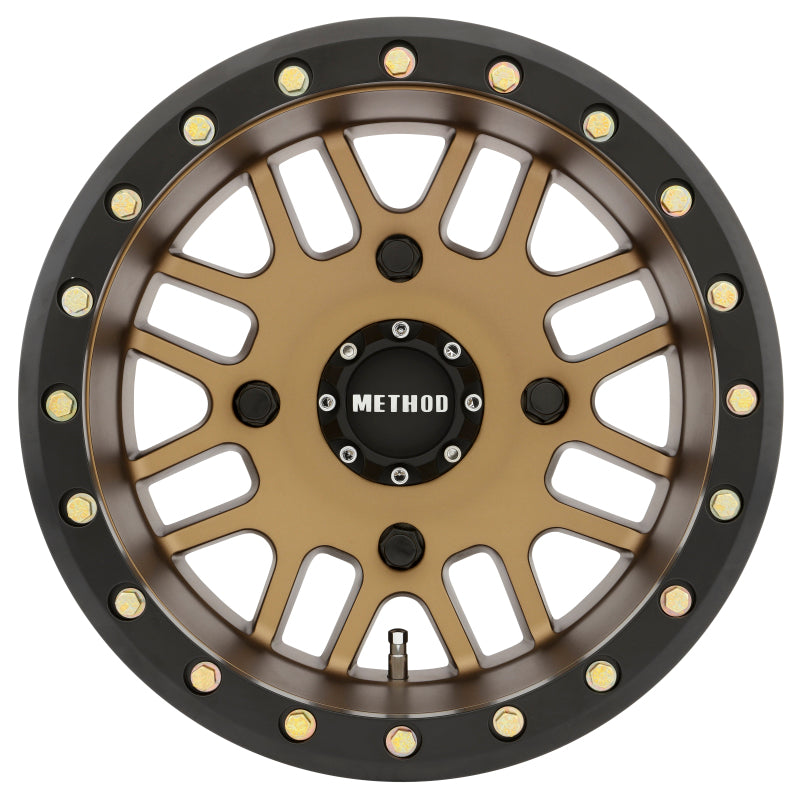Method MR406 UTV Beadlock 14x10 5+5/-2mm Offset 4x156 132mm CB Method Bronze w/Matte Blk Ring Wheel