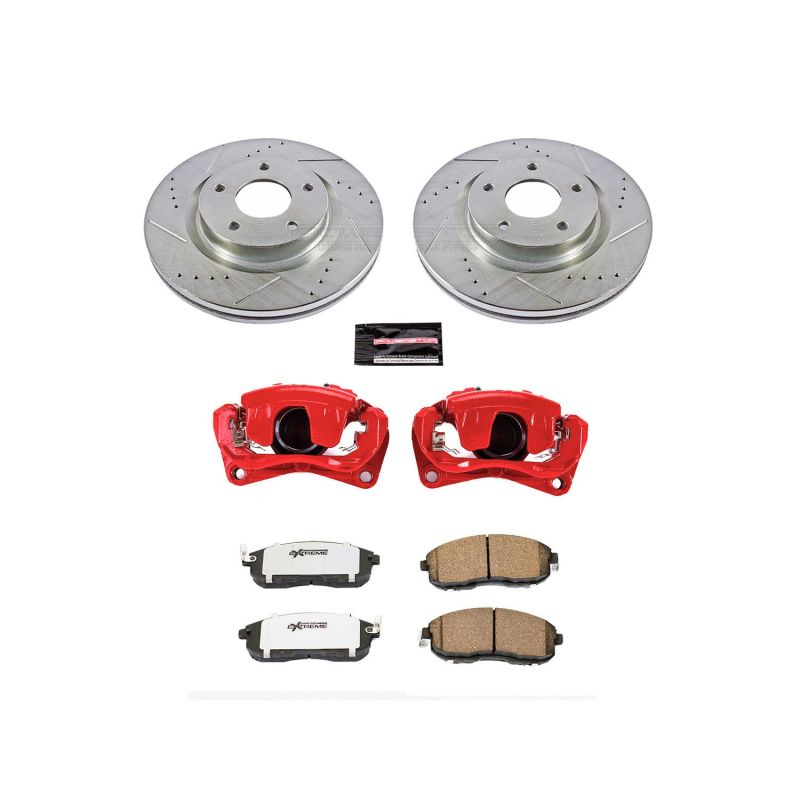 Power Stop 07-10 Nissan Altima Front Z26 Street Warrior Brake Kit w/Calipers