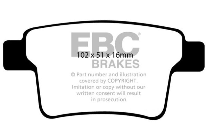 EBC 04-07 Ford Five Hundred 3.0 Greenstuff Rear Brake Pads