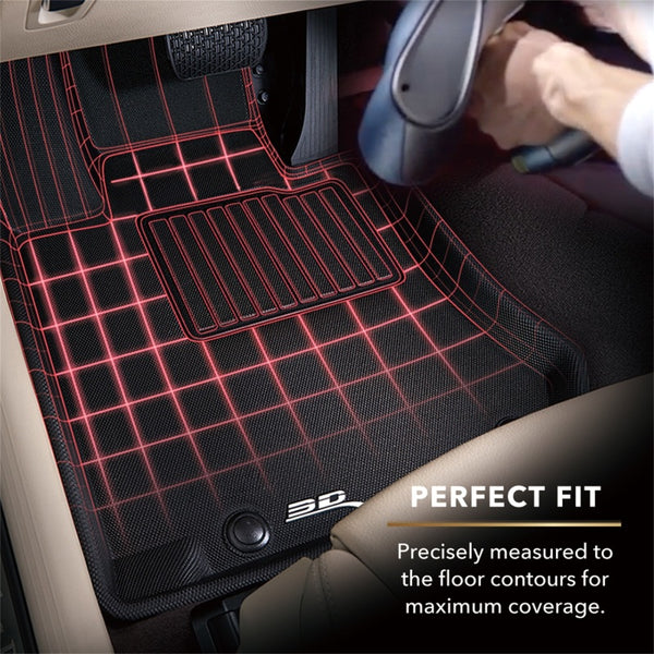 3D MAXpider 2017-2020 Land Rover Discovery Kagu 3rd Row Floormats - Black