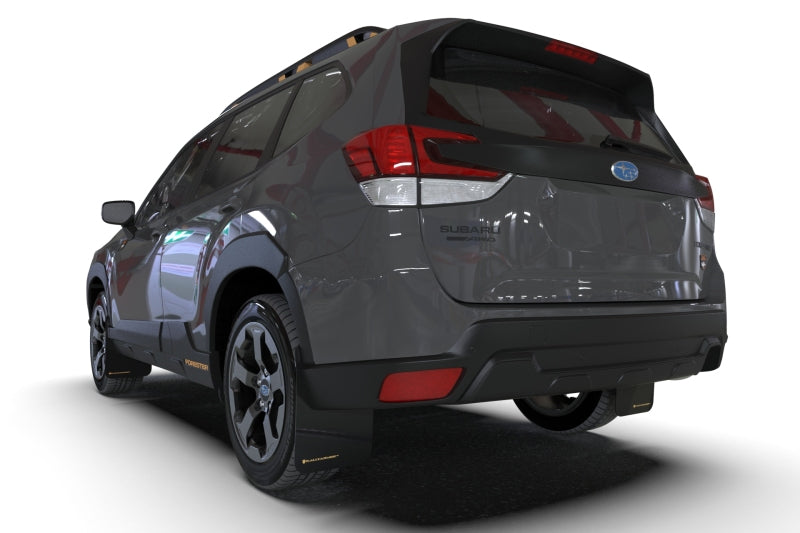 Rally Armor 2022 Subaru Forester (Incl. Wilderness) UR Black Mud Flap w/ White Logo