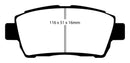 EBC 11-15 Scion IQ 1.3 Redstuff Front Brake Pads