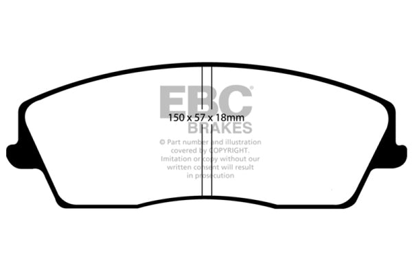 EBC 05-09 Chrysler 300 2.7 Greenstuff Front Brake Pads