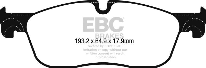 EBC 2016+ Jaguar F-Pace 2.0L TD (180) Yellowstuff Front Brake Pads