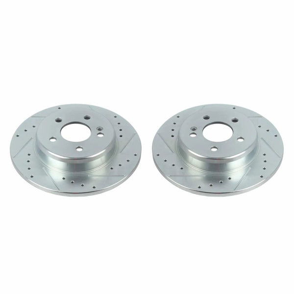 Power Stop 17-18 Mercedes-Benz C300 Rear Evolution Drilled & Slotted Rotors - Pair