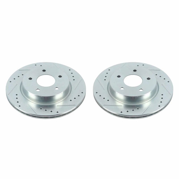 Power Stop 18-19 Nissan Leaf Rear Evolution Drilled & Slotted Rotors - Pair