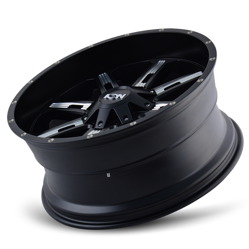 ION Type 184 17x9 / 5x127 BP / 18mm Offset / 87mm Hub Satin Black/Milled Spokes Wheel