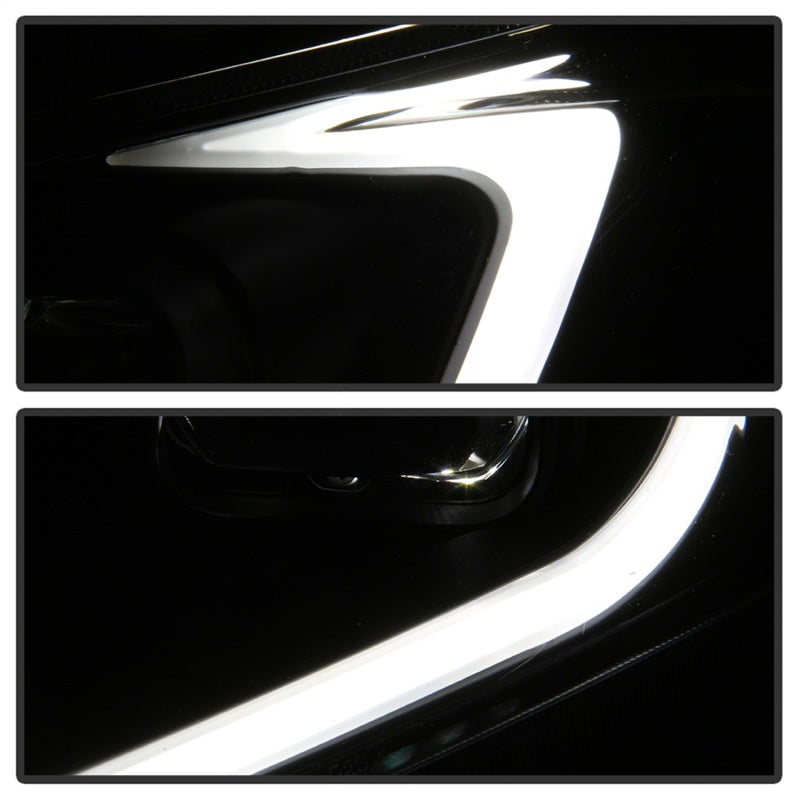 xTune 09-14 Acura Projector Headlights - Light Bar DRL - Black (PRO-JH-ATSX09-LB-BK)