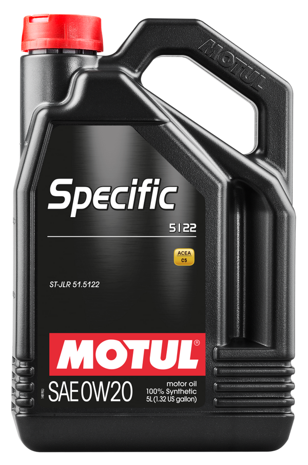 Motul 5L OEM Synthetic Engine Oil ACEA A1/B1 Specific 5122 0W20 - Case of 4