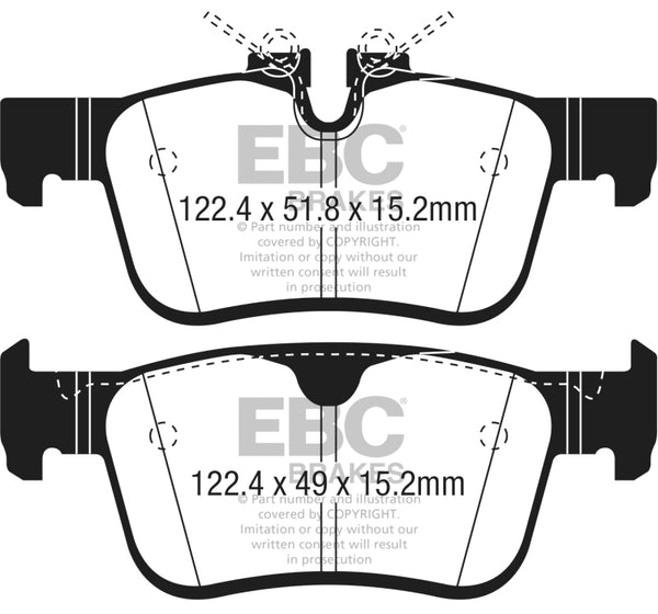 EBC 2017+ Volvo S90 2.0L Turbo Ultimax2 Rear Brake Pads