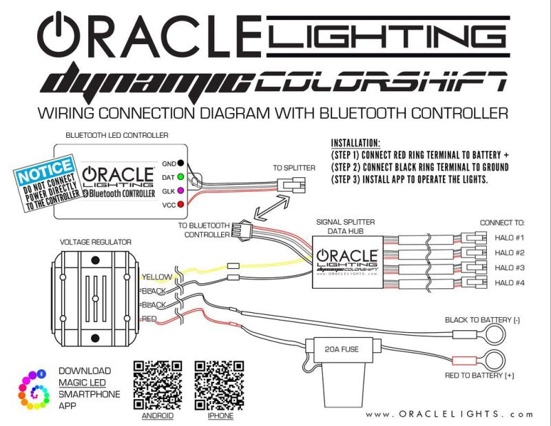 Oracle 08-19 Polaris RZR 570/800/900 Dynamic RGB+W Headlight Halo Kit - ColorSHIFT - Dynamic