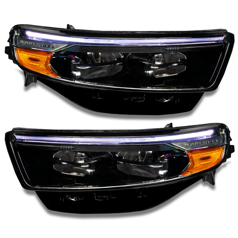 Oracle 20-22 Ford Explorer Dynamic RGB Headlight DRL Upgrade Kit - ColorSHIFT - w/ RF Controller