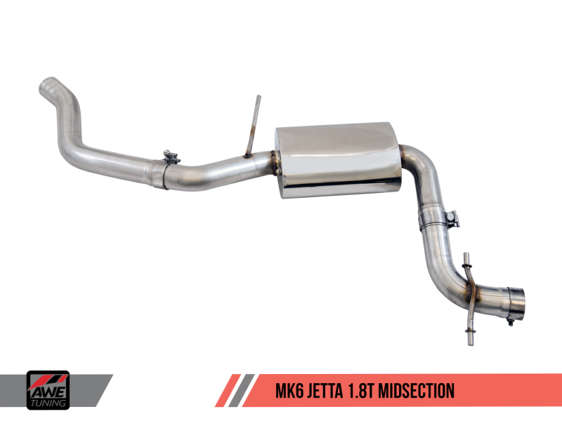 AWE Tuning Mk6 GLI 2.0T - Mk6 Jetta 1.8T Touring Edition Exhaust - Polished Silver Tips