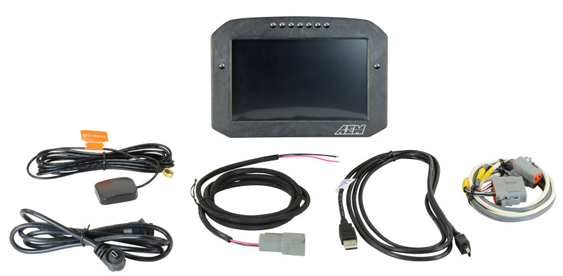 AEM CD-7LG Carbon Logging Flush Digital Dash Display w/ Internal 20Hz GPS & Antenna