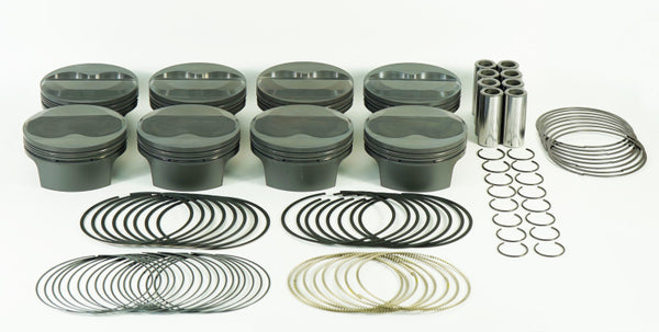 Mahle MS Piston Set SBC 422ci 4.165in Bore 3.875in Stroke 6.0in Rod .927 Pin 4cc 13.5 CR Set of 8