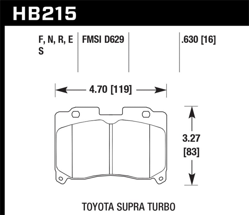 Hawk 93-98 Toyota Supra TT HP+ Street Front Brake Pads