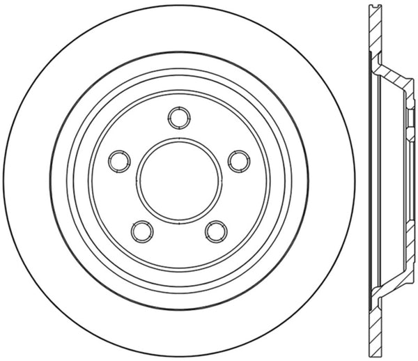 StopTech Sport Drilled & Slotted Rotor - Rear Right