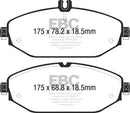 EBC 15+ Mercedes-Benz C300 (W205) 2.0 Turbo Redstuff Front Brake Pads