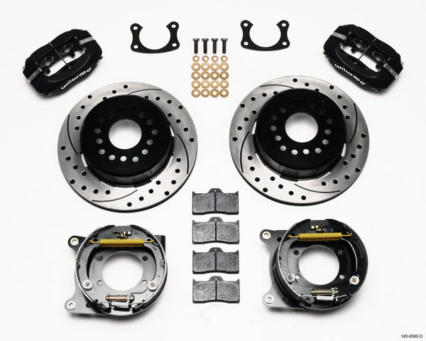 Wilwood Forged Dynalite P/S Park Brake Kit Drilled New Big Ford 2.50in offset Staggrd Shock