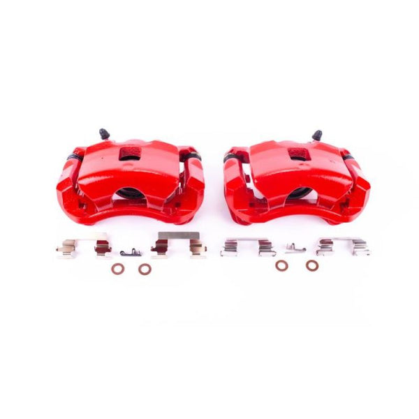 Power Stop 07-10 Chevrolet Cobalt Front Red Calipers w/Brackets - Pair