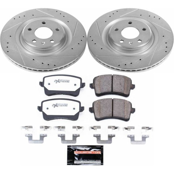 Power Stop 13-17 Audi Q5 Rear Z26 Street Warrior Brake Kit