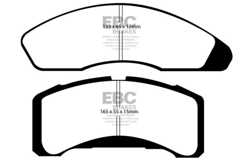 EBC 78-83 Ford Fairmont 2.3 Yellowstuff Front Brake Pads