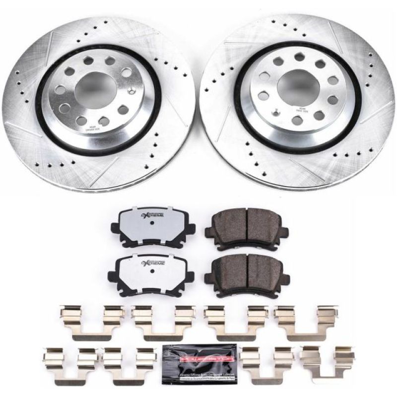 Power Stop 09-17 Volkswagen CC Rear Z26 Street Warrior Brake Kit