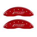 MGP 4 Caliper Covers Engraved Front & Rear Gen 5/RS Red finish silver ch