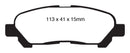 EBC 09-13 Toyota Highlander 2.7 2WD/4WD Greenstuff Rear Brake Pads