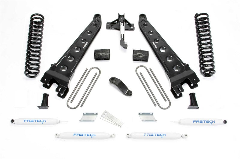 Fabtech 2019 Ford F450/550 4WD 6in Radius Arm System w/Perf. Shocks