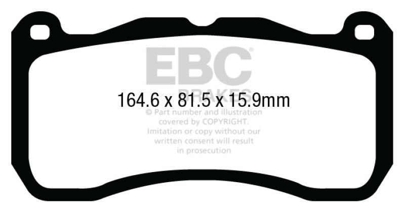 EBC 13-14 Ford Mustang GT500 Bluestuff Front Brake Pads