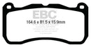 EBC 13-14 Ford Mustang 5.8 Supercharged (GT500) Shelby Yellowstuff Front Brake Pads
