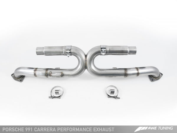 AWE Tuning 991 Carrera Performance Exhaust - Chrome Silver Tips