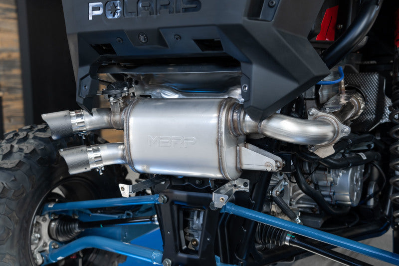 MBRP 20-22 Polaris RZR Pro XP 2.5in Slip-On Active Exhaust Dual Out