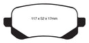 EBC 08-11 Chrysler Town & Country 3.3 Ultimax2 Rear Brake Pads