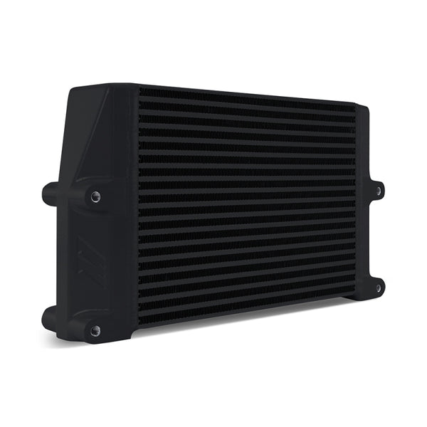 Mishimoto Heavy-Duty Oil Cooler - 10" Same-Side Outlets - Black