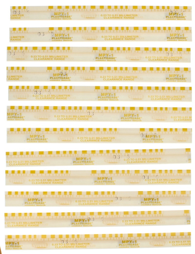 Clevite Plastigage Yellow Plastigage - 12 Pack