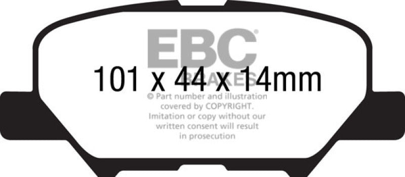 EBC 13+ Mitsubishi Outlander 2.4 FWD Greenstuff Rear Brake Pads