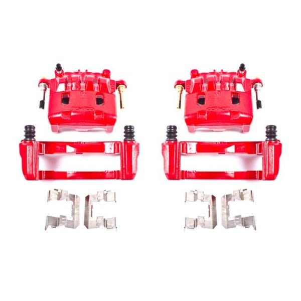 Power Stop 16-17 Subaru Crosstrek Front Red Calipers w/Brackets - Pair