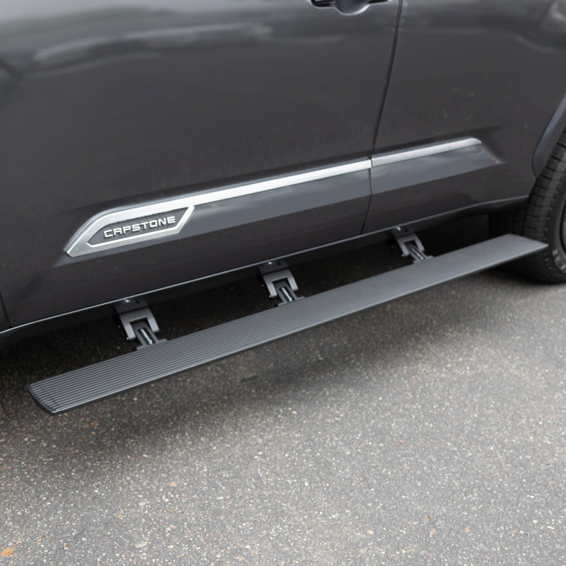 Go Rhino 23-24 Toyota Sequoia Sport Utility (Ex. Hybrid) E1 Electric Running Board Kit - Text. Black