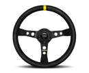 Momo MOD07 Steering Wheel 350 mm -  Black Suede/Black Spokes/1 Stripe