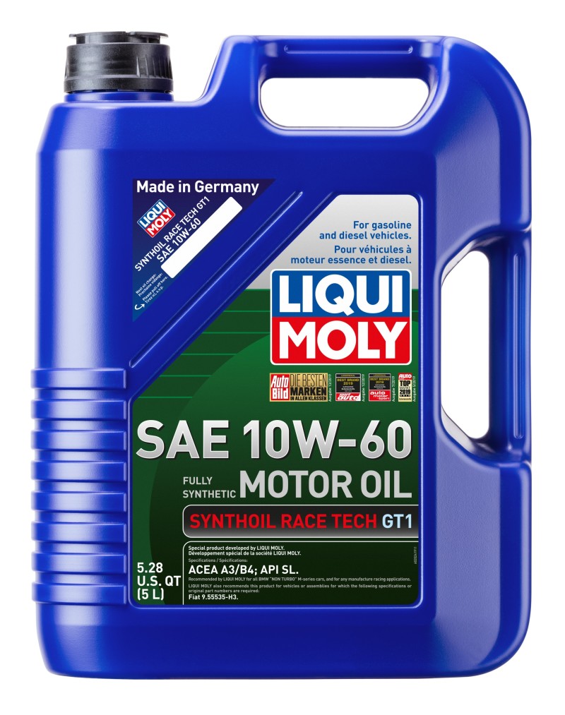LIQUI MOLY 5L Synthoil Race Tech GT1 Motor Oil 10W60 - Case of 4